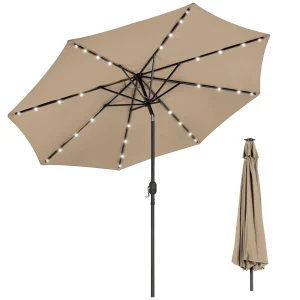 Parasol Okstenck avec led solaires